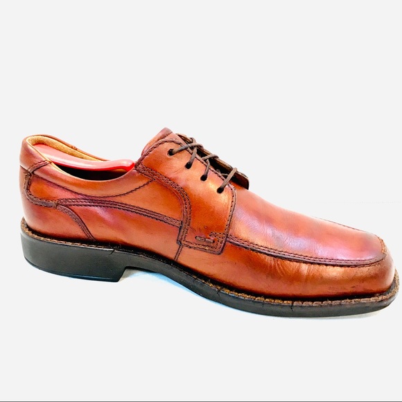 Mens Ecco Derby, Brown Leather, Lace Up In EUC - Picture 2 of 8